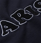 Sandro - Slim-Fit Logo-Appliquéd Fleece-Back Cotton-Jersey Sweatshirt - Navy