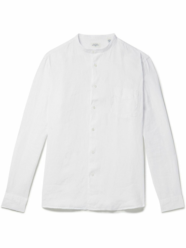 Photo: Hartford - Premium Pat Grandad-Collar Linen Shirt - White