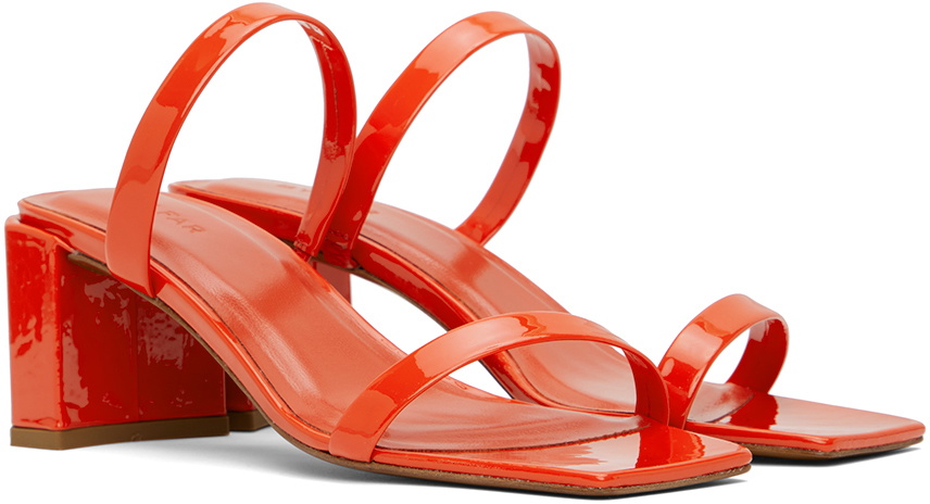 BY FAR Red Tanya Heeled Sandals By Far