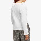 Marni Women's Logo Sweatshirt in Rib in Lily White