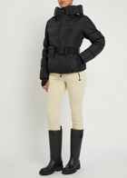 Moncler Bouquetin Belted Padded Shell Jacket Black