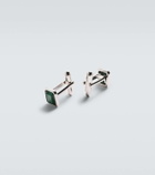 Mateo Sterling silver cufflinks with emeralds