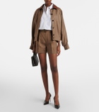 Ralph Lauren Collection Denise belted linen shorts