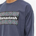 Manastash Men's Long Sleeve RE:CTN Kaleidescope T-Shirt in Navy
