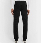 AG Jeans - Black Marshall Slim-Fit Brushed Cotton-Blend Trousers - Black