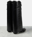 Givenchy Shark Lock Cowboy leather knee-high boots