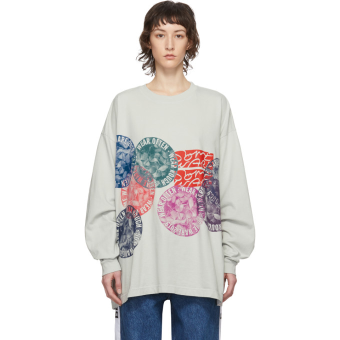 Some Ware Off-White Flower Circle New Body Long Sleeve T-Shirt