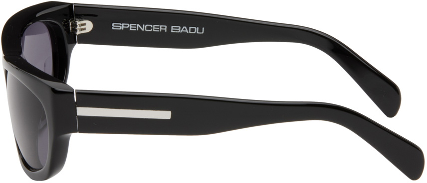 SPENCER BADU Black Rectangular Sunglasses