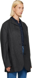Jil Sander Gray Wool Flannel Blazer