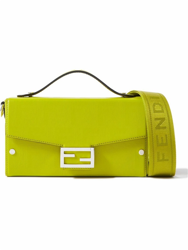 Photo: Fendi - Soft Trunk Baguette Logo-Embossed Leather Messenger Bag