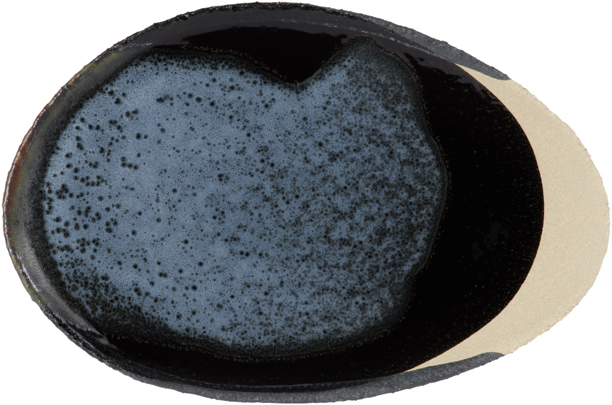 Jars Céramistes Blue & Black L Wabi Oval Plate