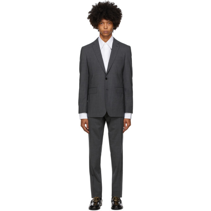 Burberry Grey Wool Slim Suit Burberry