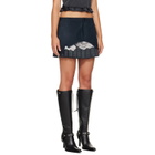 Balenciaga Black Patched Cargo Mini Skirt