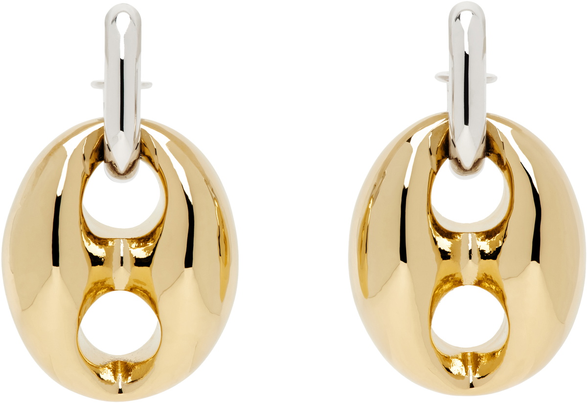 ピアス Rabanne 'Eight Chunky' earrings Gold & Silver Eight Chunky Earrings by Rabanne on Sale
