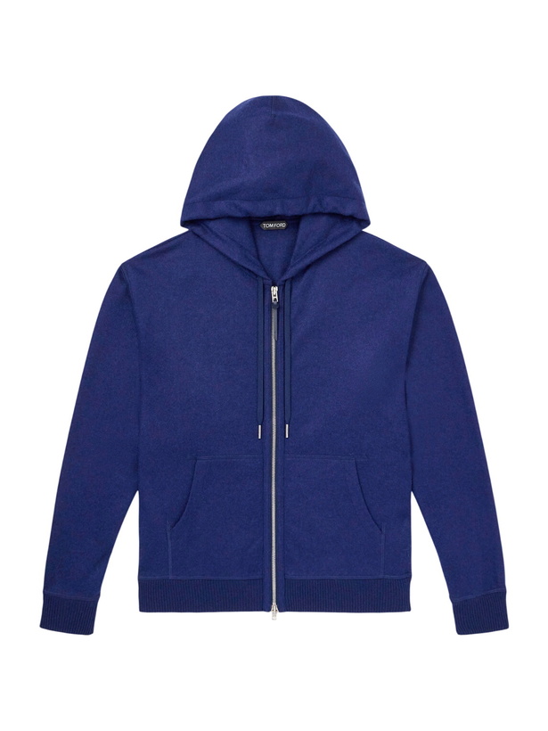 Photo: TOM FORD - Cashmere Zip-Up Hoodie - Blue