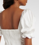 Bananhot Ligia lace-trimmed cotton minidress