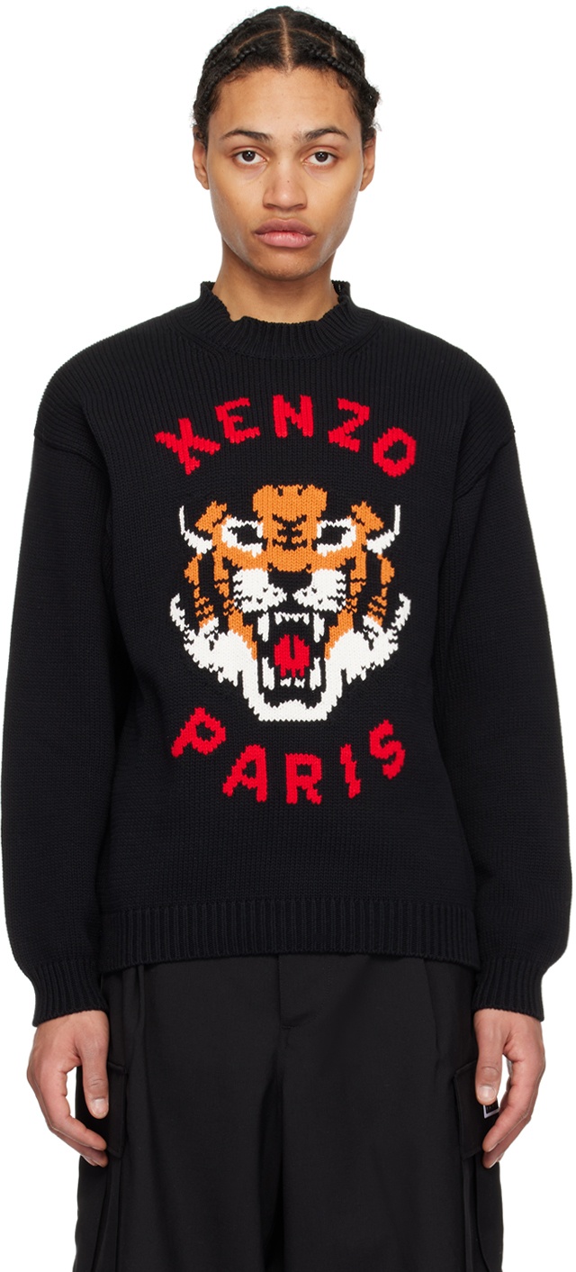 Photo: Kenzo Black Kenzo Paris Lucky Tiger Sweater