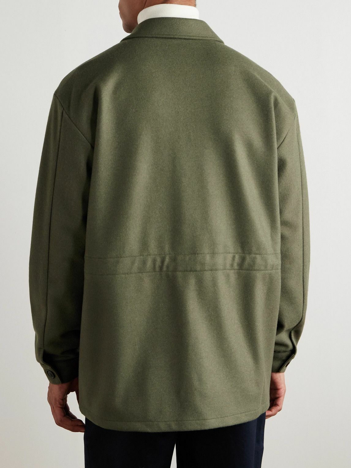 Ghiaia Cashmere - Wool-Flannel Jacket - Green