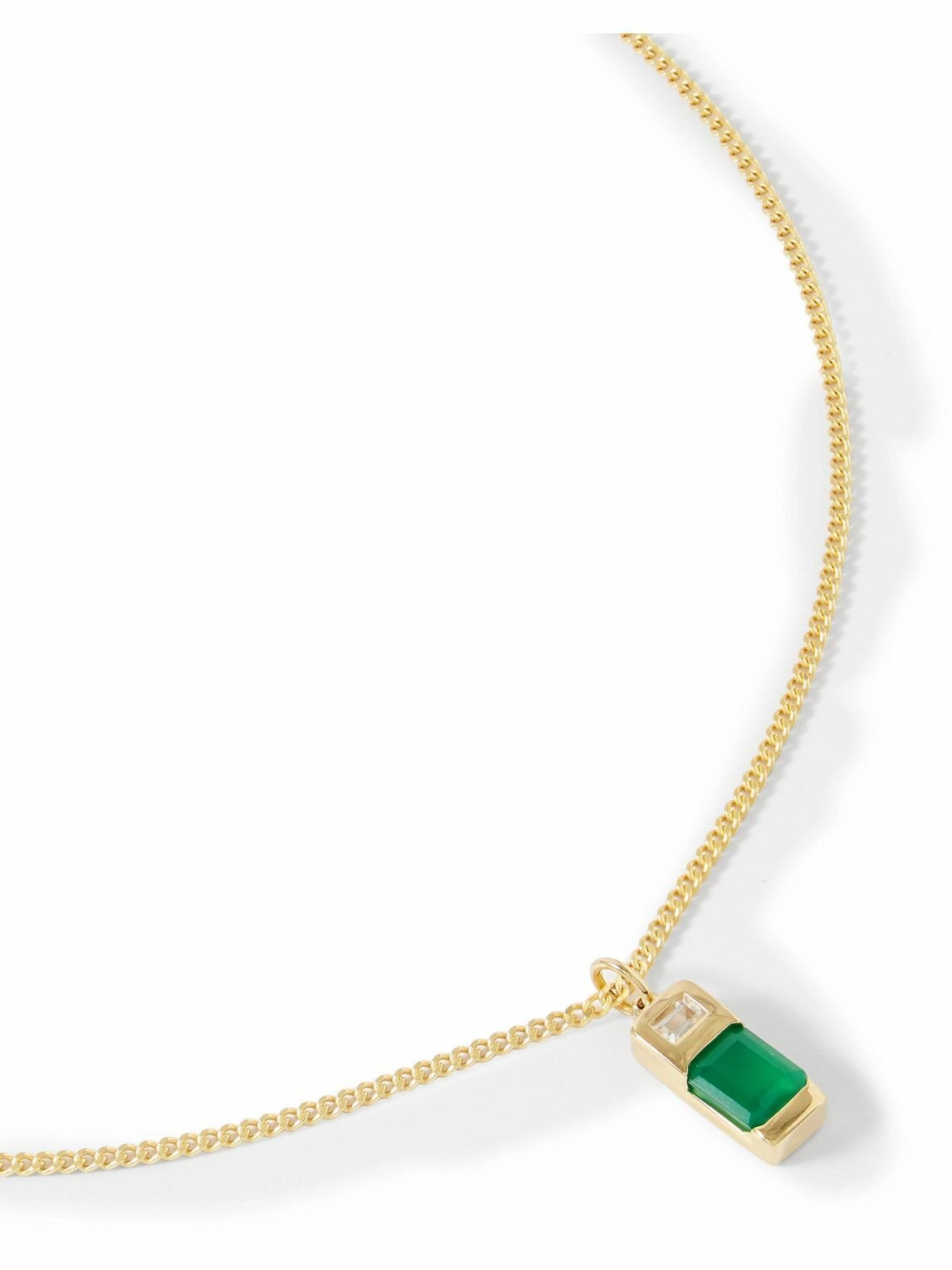 Photo: Miansai - Everett Williams Gold Vermeil, Agate and Sapphire Necklace