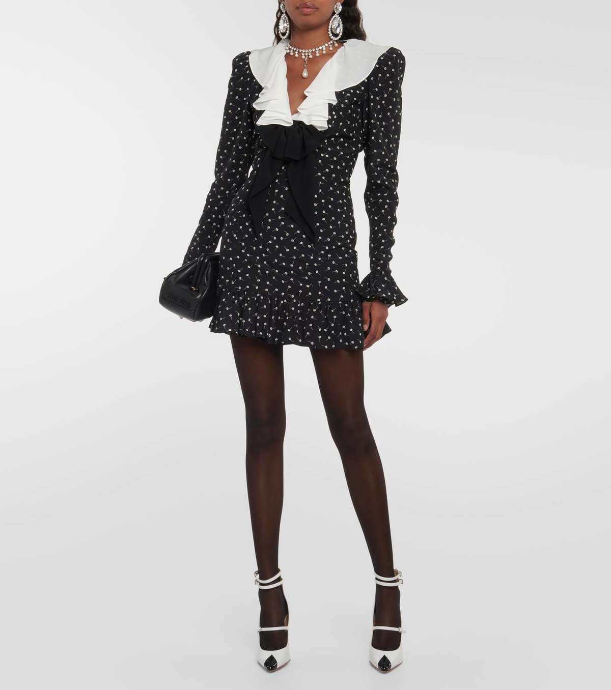 Alessandra Rich Floral silk minidress Alessandra Rich
