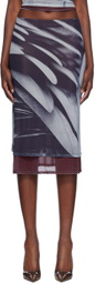 Miaou Gray Maria Midi Skirt