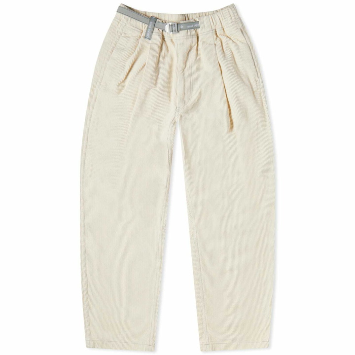 Photo: And Wander Men's Corduroy Pants in Off White