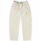 And Wander Men's Corduroy Pants in Off White