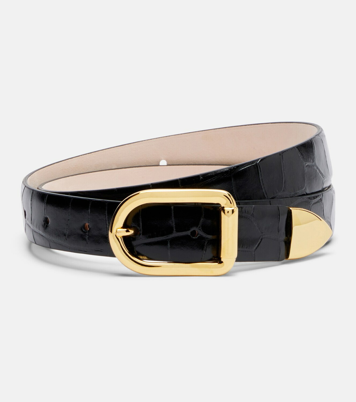 Déhanche Mija croc-effect leather belt