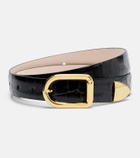 Déhanche Mija croc-effect leather belt