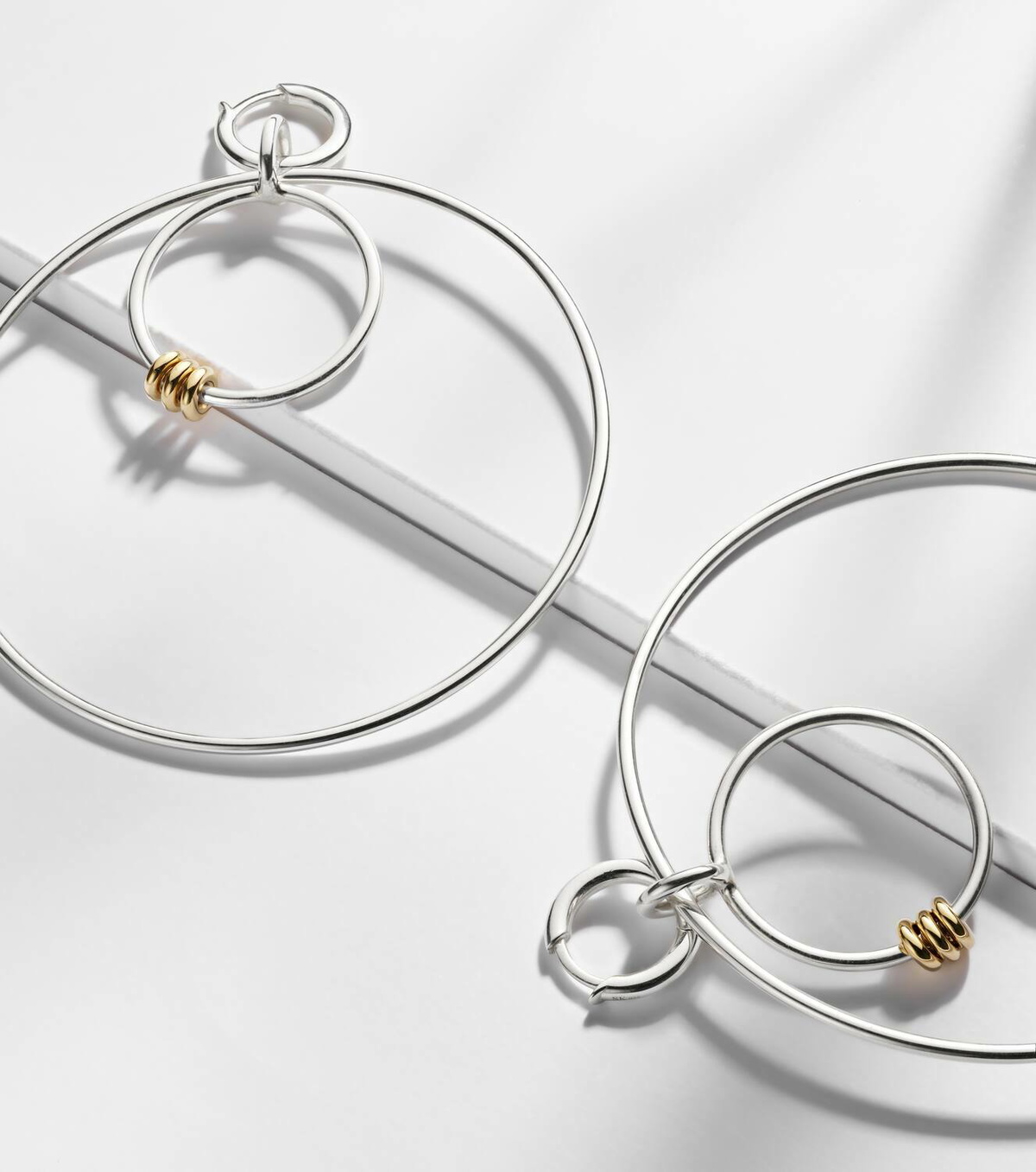 Spinelli Kilcollin Echo sterling silver and 18kt gold hoop earrings