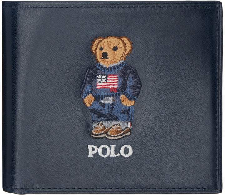 Photo: Polo Ralph Lauren Navy Polo Bear Leather Wallet