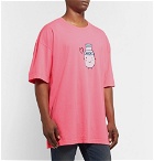 Vetements - Two-Pack Oversized Printed Cotton-Jersey T-Shirts - Pink