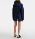 JW Anderson Anchor embroidered cropped cotton hoodie