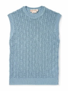 Marni - Crocheted Cotton Vest - Blue
