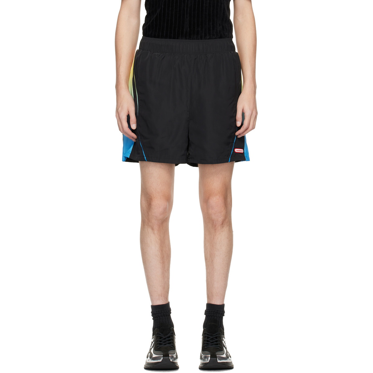 Casablanca Black Gradient Football Shorts