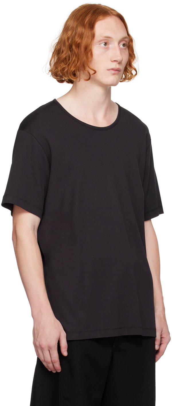 LEMAIRE Black U-Neck T-Shirt Lemaire