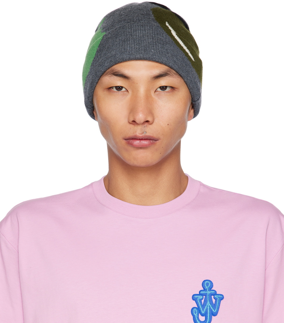 JW Anderson - Logo-Appliquéd Bunny-Jacquard Merino Wool Beanie JW