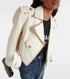 Balmain Leather biker jacket