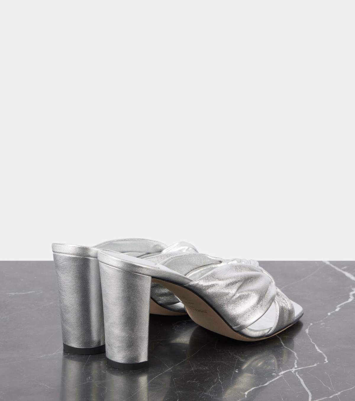 Jimmy Choo Avenue 85 metallic leather mules Jimmy Choo
