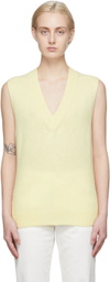 6397 Off-White Cashmere Off-Gauge Boxy Vest