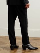 SAINT LAURENT - Slim-Fit Wool-Flannel Trousers - Black
