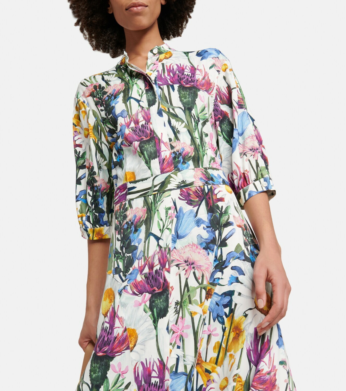 Stella McCartney - Floral satin midi dress Stella McCartney