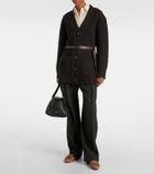 Tod's Belted wool and cashmere cardigan