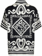 DOLCE & GABBANA - Bandana Printed Silk Twill Bowling Shirt