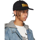 Rhude Black Corduroy Logo Cap