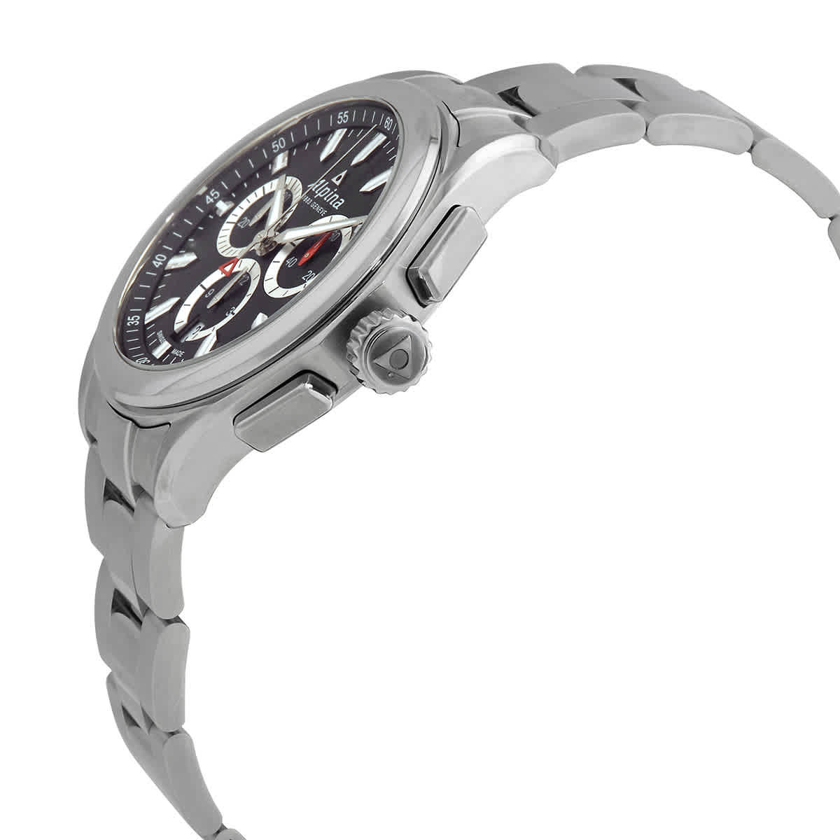 Alpina Alpiner Chronograph Quartz Black Dial Mens Watch AL-373BS4E6B