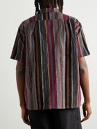 Monitaly - 50s Milano Camp-Collar Jacquard-Knit Cotton Shirt - Purple