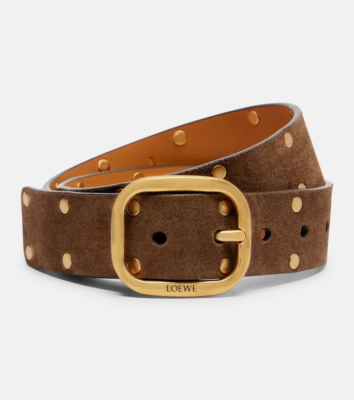 Loewe Studded suede belt