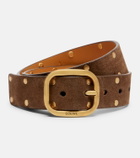 Loewe Studded suede belt