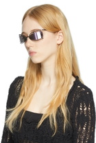 Acne Studios Gray & Purple Oval Sunglasses